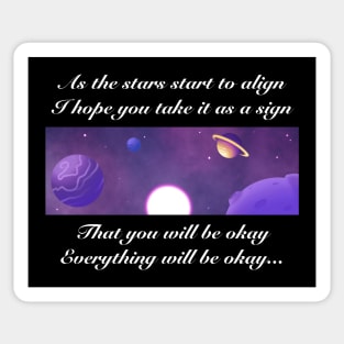 You Will Be Okay Song Helluva Boss Octavia and Stolas Astrology Positive Quote Sticker